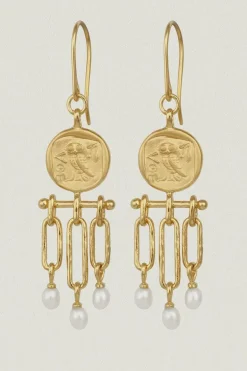 Palas Chandelier Earrings Gold Vermeil