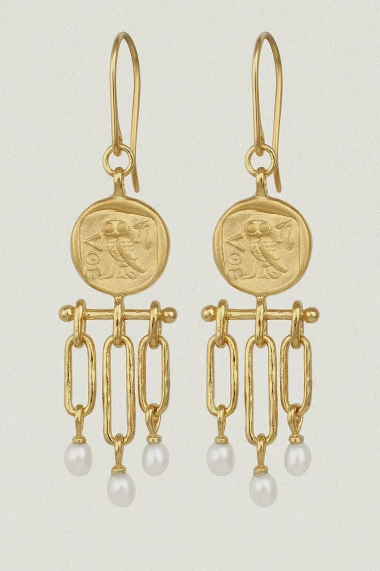 Palas Chandelier Earrings Gold Vermeil