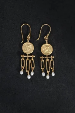 Palas Chandelier Earrings Gold Vermeil