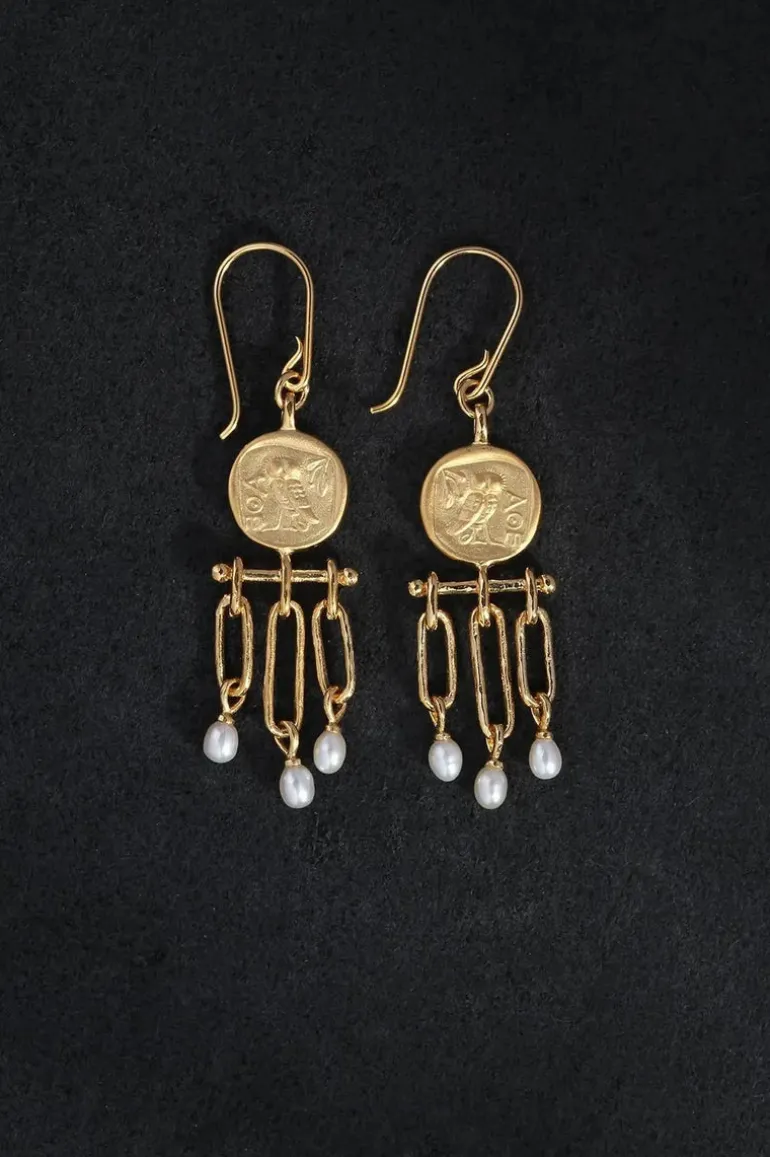 Palas Chandelier Earrings Gold Vermeil