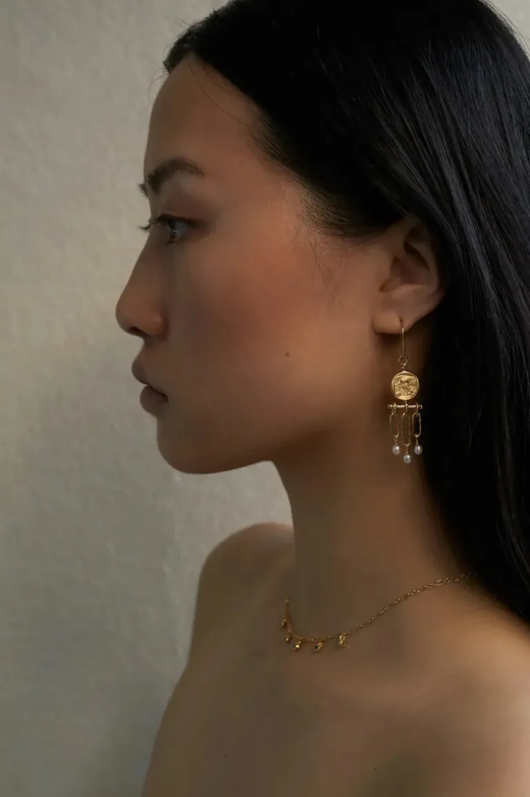 Palas Chandelier Earrings Gold Vermeil
