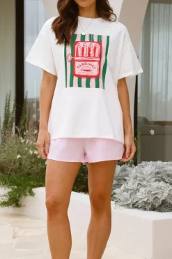Pink/White stripe Sardines Shorts