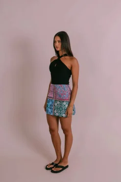 Poet Mini Skirt - Paisley Tile