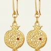 POMEGRANATE EARRINGS GOLD