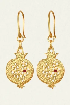 POMEGRANATE EARRINGS GOLD