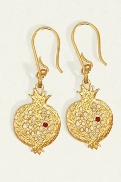 POMEGRANATE EARRINGS GOLD