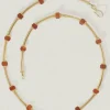 Pompeii Beaded Necklace Gold Vermeil