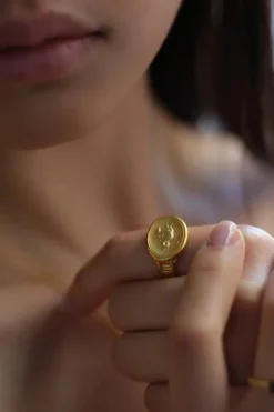 Poseidon Ring Gold Vermeil