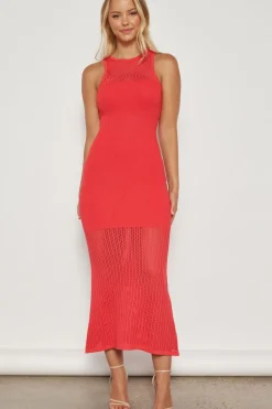 Racer Crochet Knit Maxi