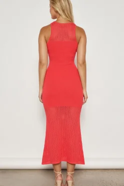Racer Crochet Knit Maxi