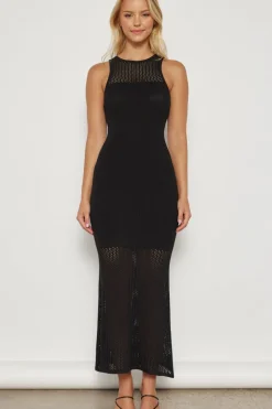 Racer Crochet Knit Maxi
