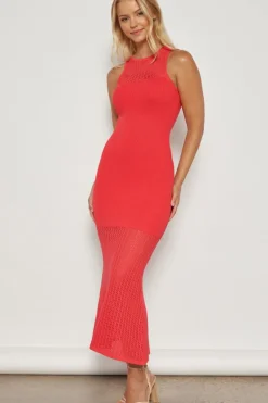 Racer Crochet Knit Maxi