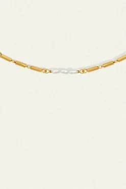 Riviera Necklace Pearl Gold