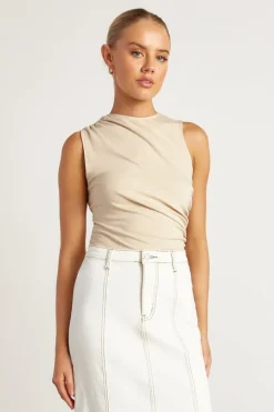 Ruched detail Sleeveless Top