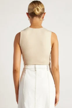 Ruched detail Sleeveless Top