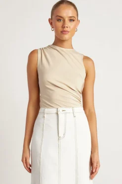 Ruched detail Sleeveless Top