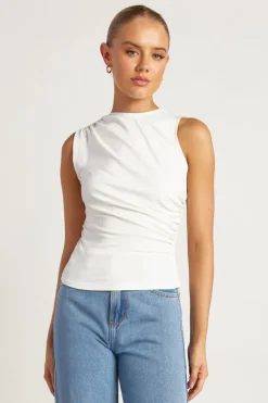 Ruched detail Sleeveless Top