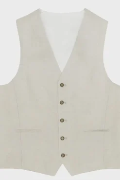RYAN VEST OAT LINEN