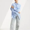 Ryann Striped Shirt - Light Blue