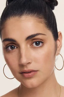 Simple Hoop Hammered Gold