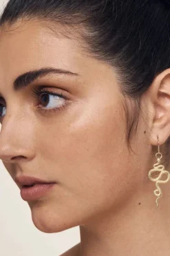 Snake Earrings Gold