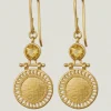 SOLAR EARRINGS GOLD VERMEIL