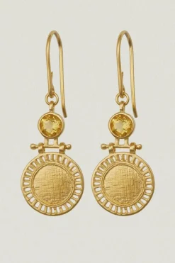 SOLAR EARRINGS GOLD VERMEIL