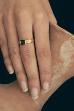 SPARTA RING SMOKEY QUARTZ GOLD