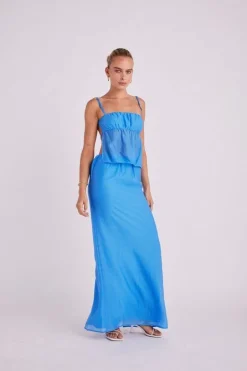 STILETA MAXI SKIRT - MARINE