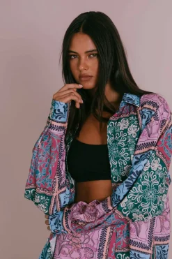 Sylvia Shirt - Paisley Tile