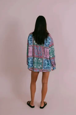Sylvia Shirt - Paisley Tile