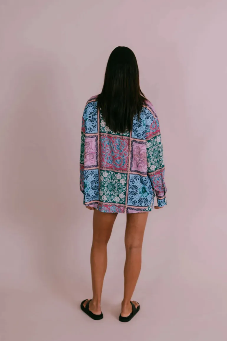 Sylvia Shirt - Paisley Tile