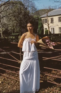 Talena Maxi Skirt White