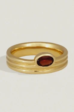 TANA RING GARNET GOLD
