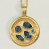 TEAL NECKLACE GOLD VERMEIL