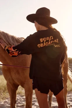 THE FLAMING COWBOY DIEGO JUMPER - BLACK