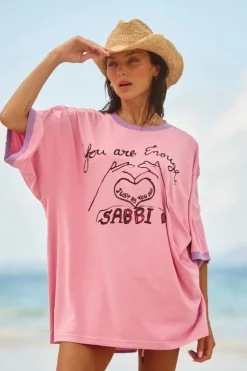 THE VERY OVERSIZED YOU'RE ENOUGH TEE - PINK