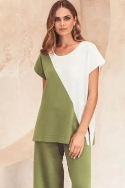 Thea Spliced Knit Top