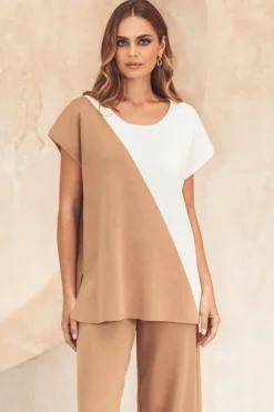 Thea Spliced Knit Top