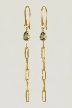 Tilia Earrings Apatite Gold