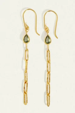 Tilia Earrings Apatite Gold