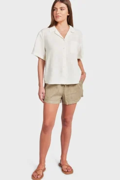 Vacation Short Sleeve Shirt Light Almond