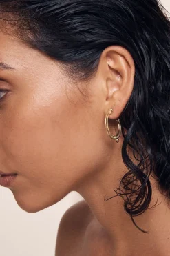 Vulcan Hoop Earrings Gold
