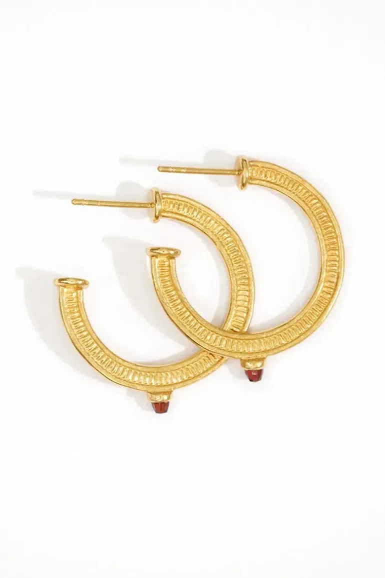 Vulcan Hoop Earrings Gold