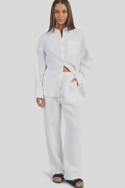 WOMENS Hampton Linen Shirt - White